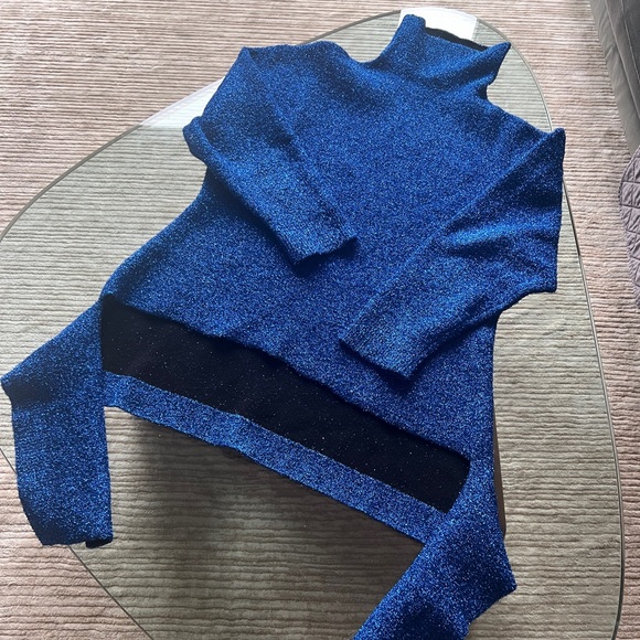 Balenciaga blue sequin sweater